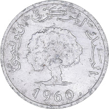 Monnaie, Tunisie, Millim, 1960