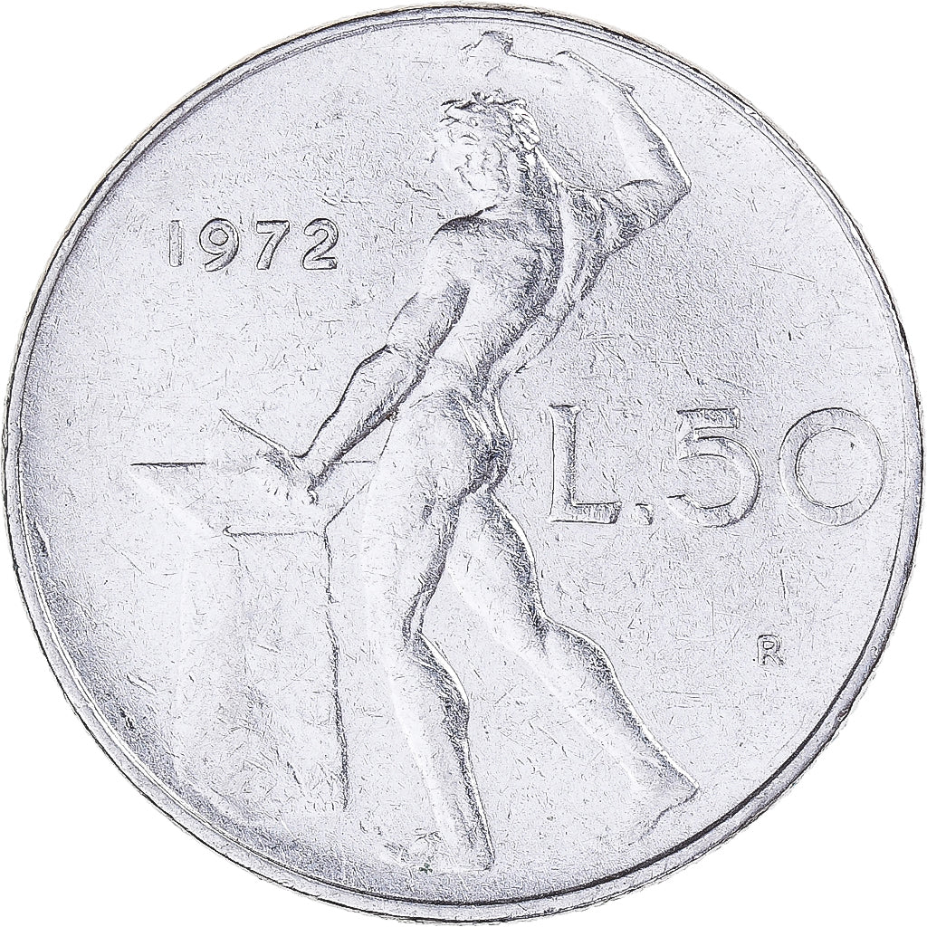 Moneda, Italia, 50 Lire, 1972