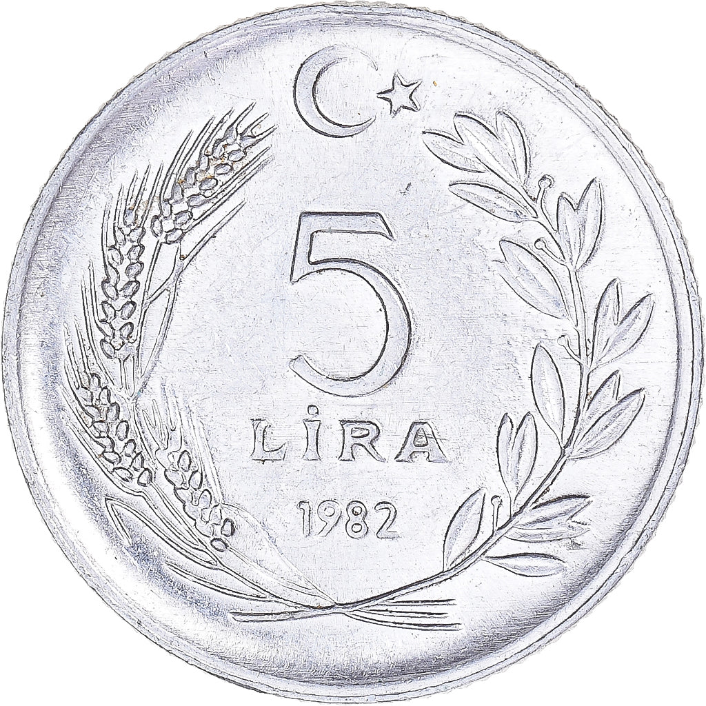 Moneta, Turchia, 5 Lira, 1982