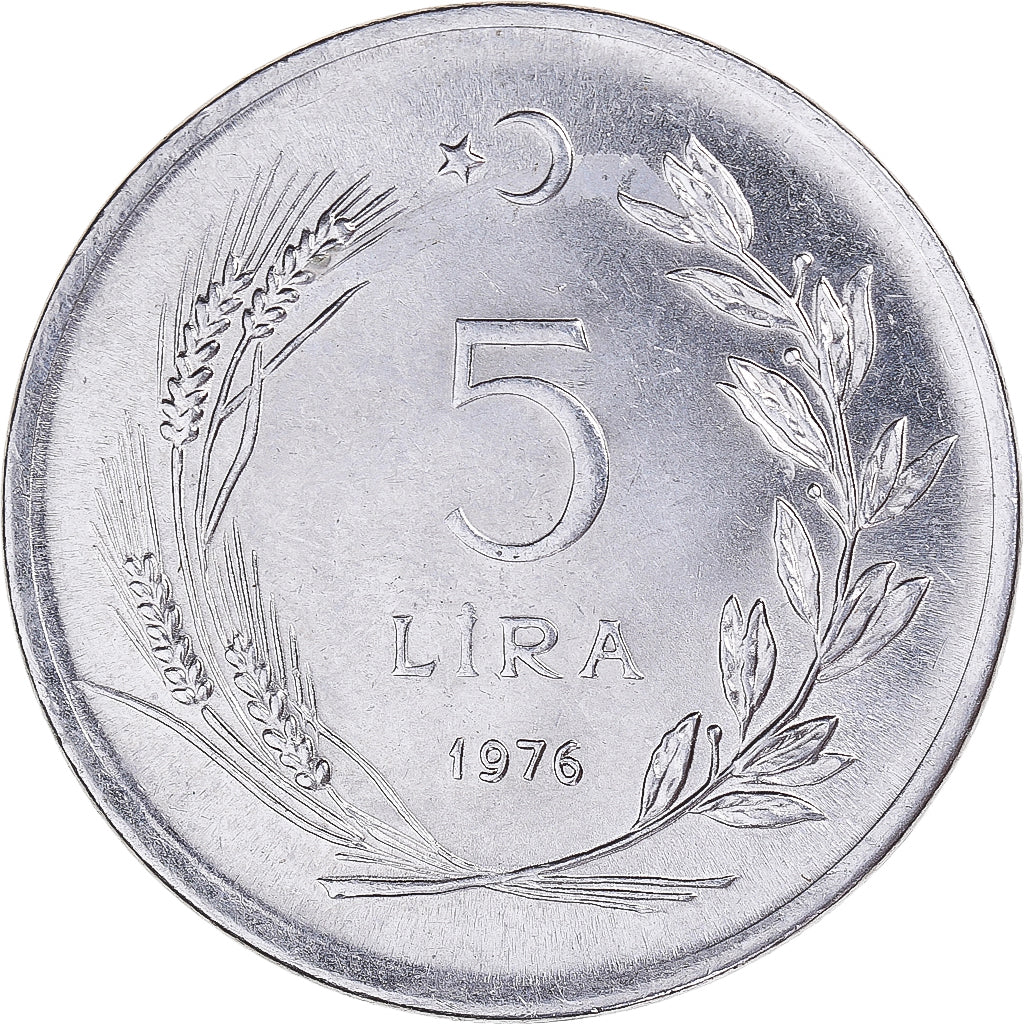 Moneta, Turchia, 5 Lira, 1976