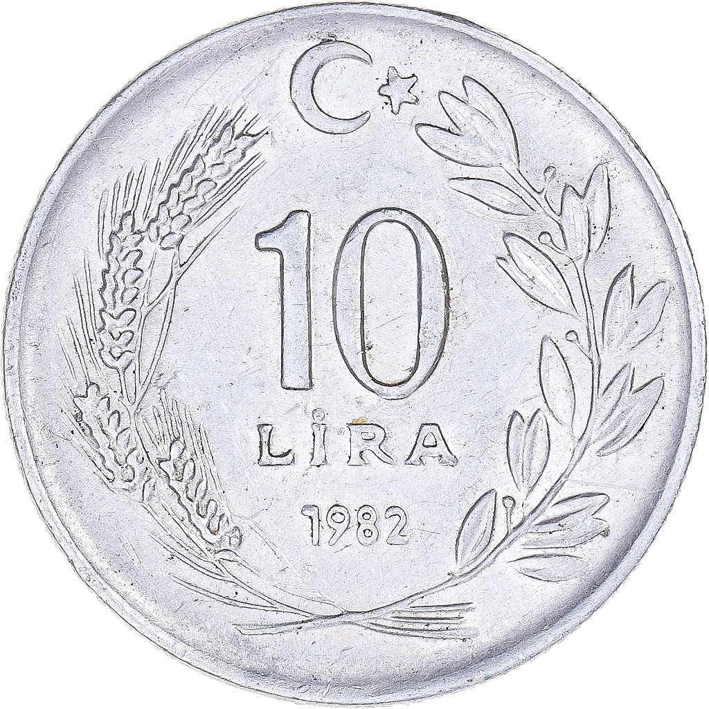 Munten, Turkije, 10 Lira, 1982