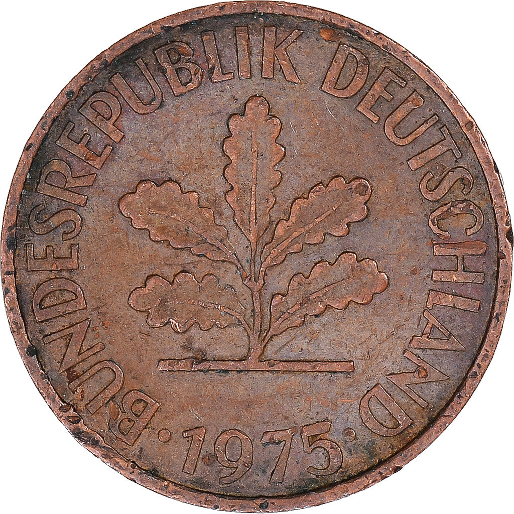 Moeda, Alemanha, 2 Pfennig, 1975