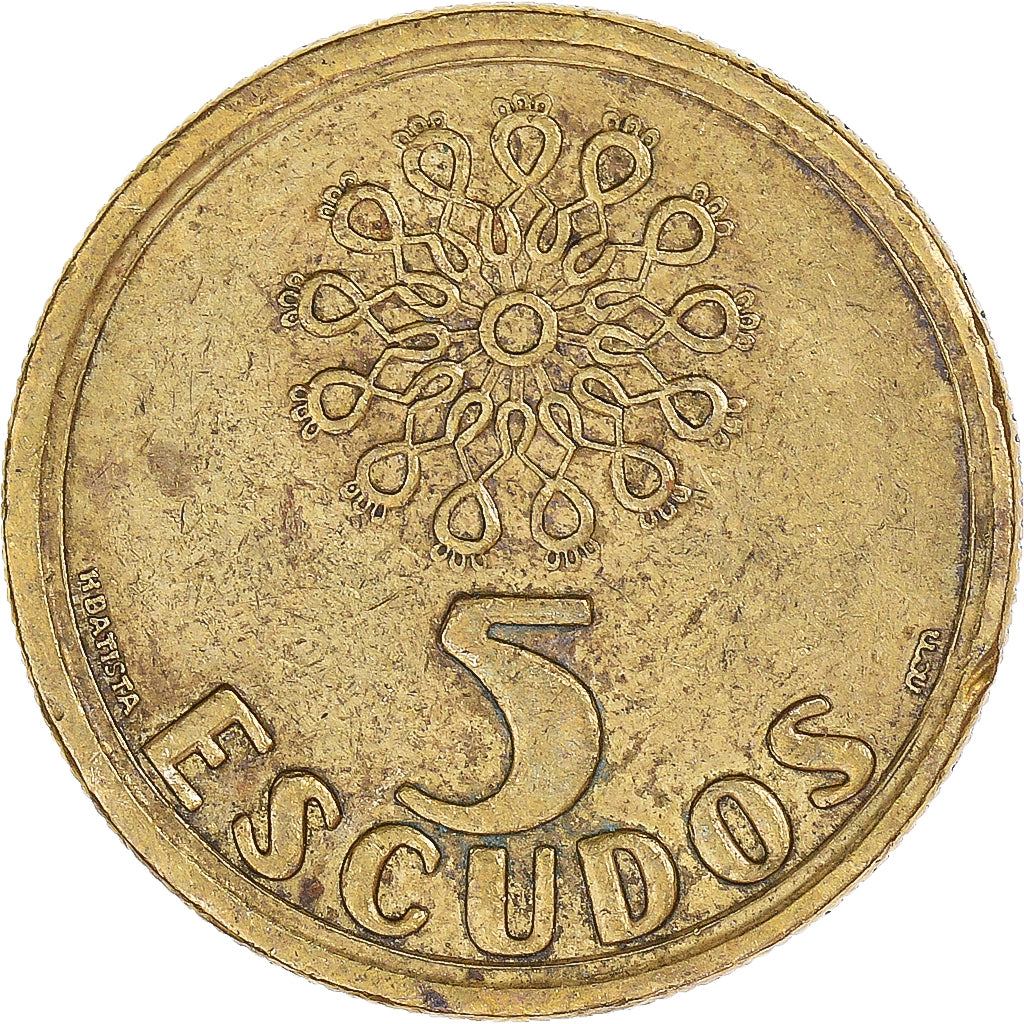 Münze, Portugal, 5 Escudos, 1996