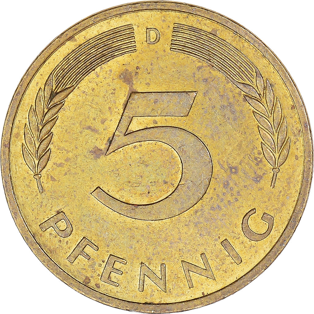 Moneta, Germania, 5 Pfennig, 1993