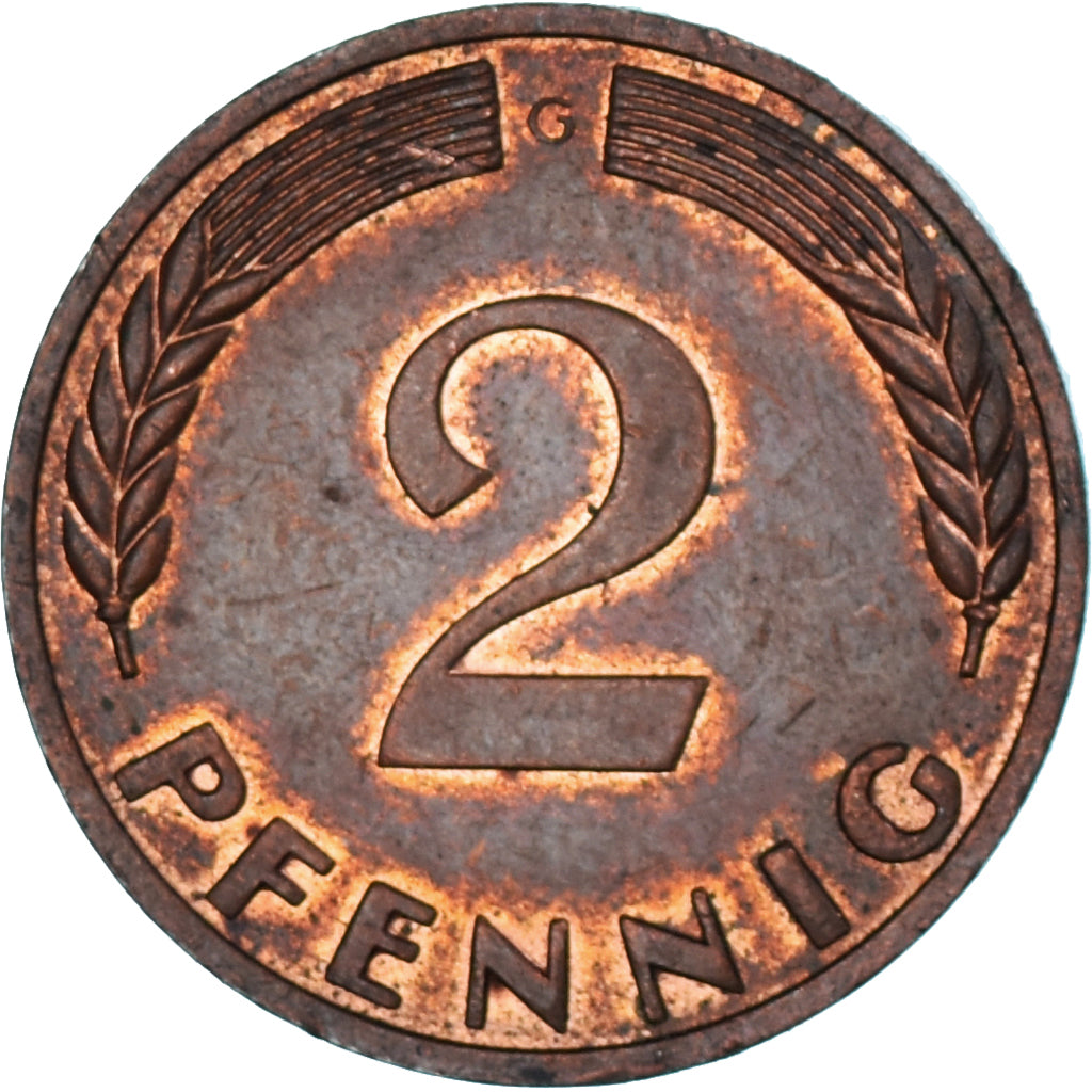 Moeda, Alemanha, 2 Pfennig, 1970