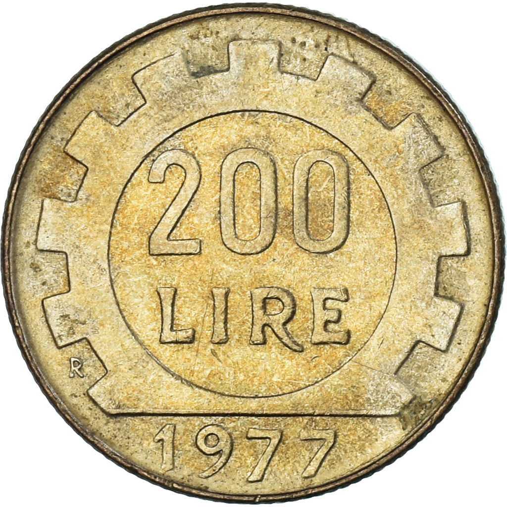 Münze, Italien, 200 Lire, 1977