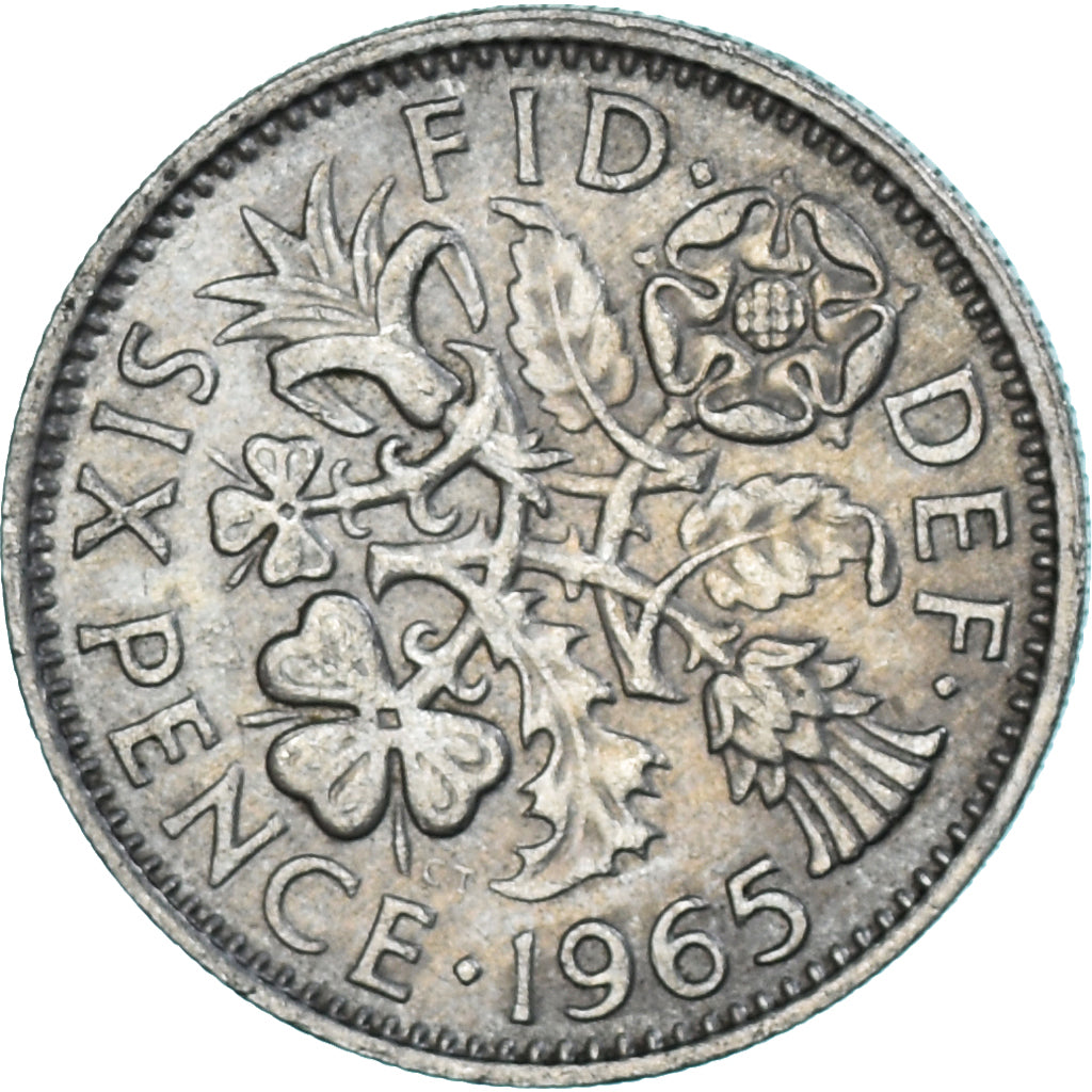 Moneta, Wielka Brytania, 6 Pence, 1965