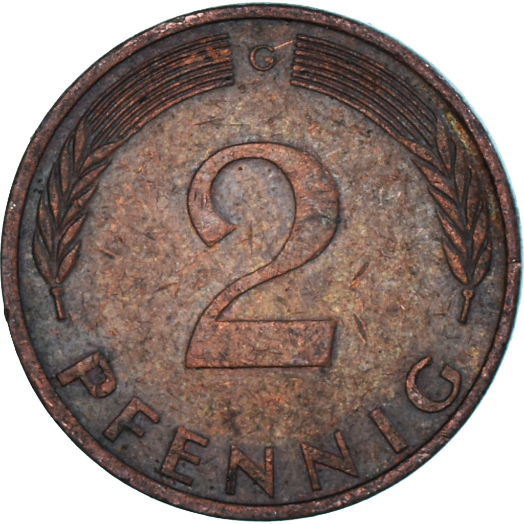 Moeda, Alemanha, 2 Pfennig, 1973