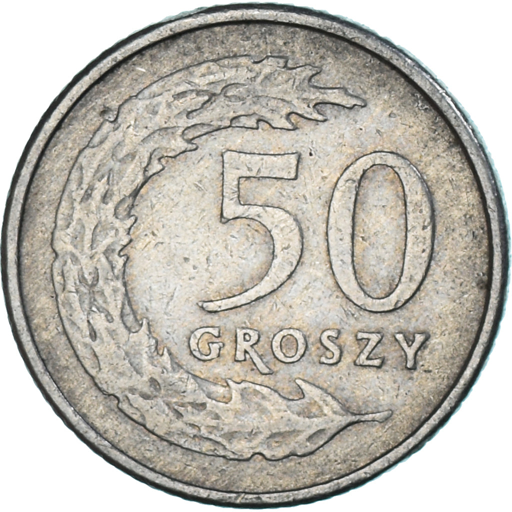 Münze, Polen, 50 Groszy, 1995