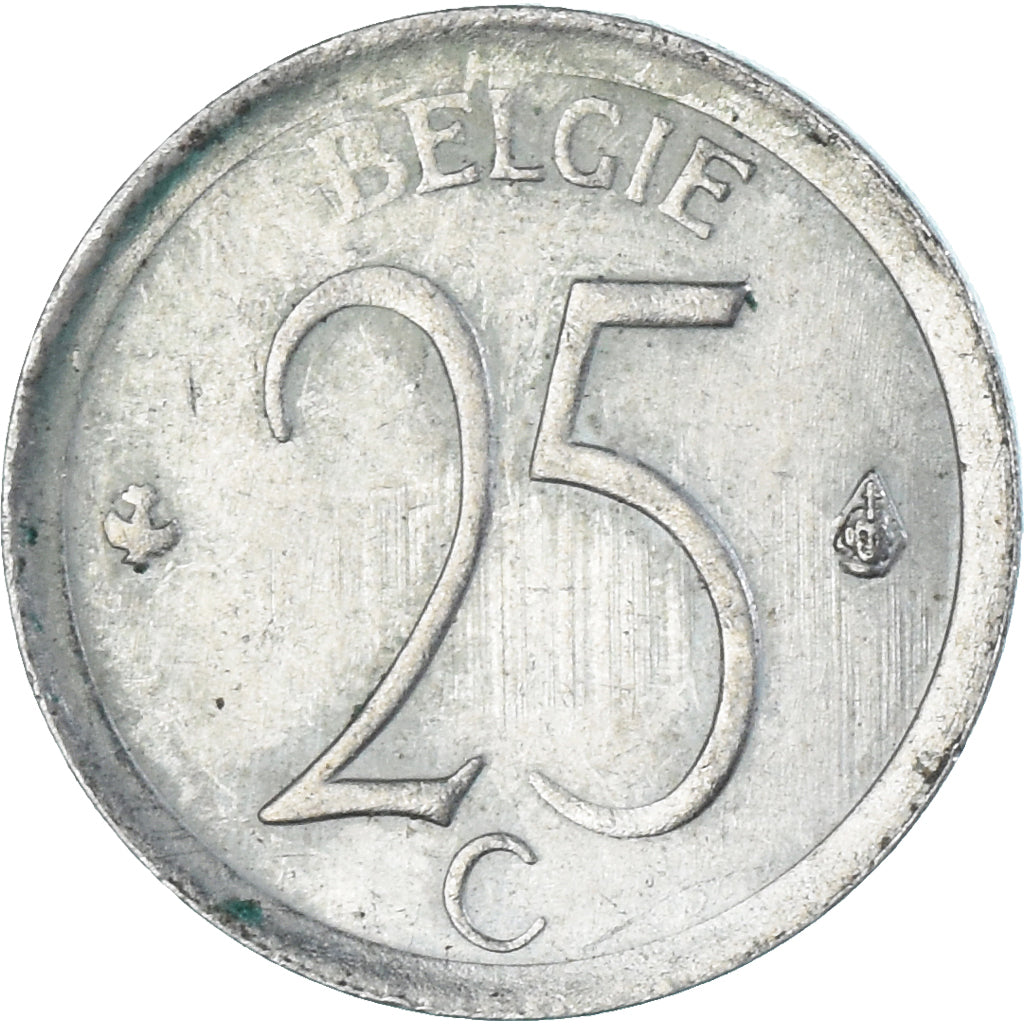 Moneda, Bélgica, 25 Centimes, 1966