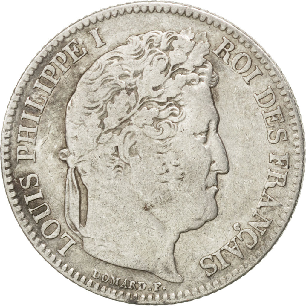 FRANCE, Louis-Philippe, Franc, 1835, Paris, KM #748.1, VF(20-25), Silver,...