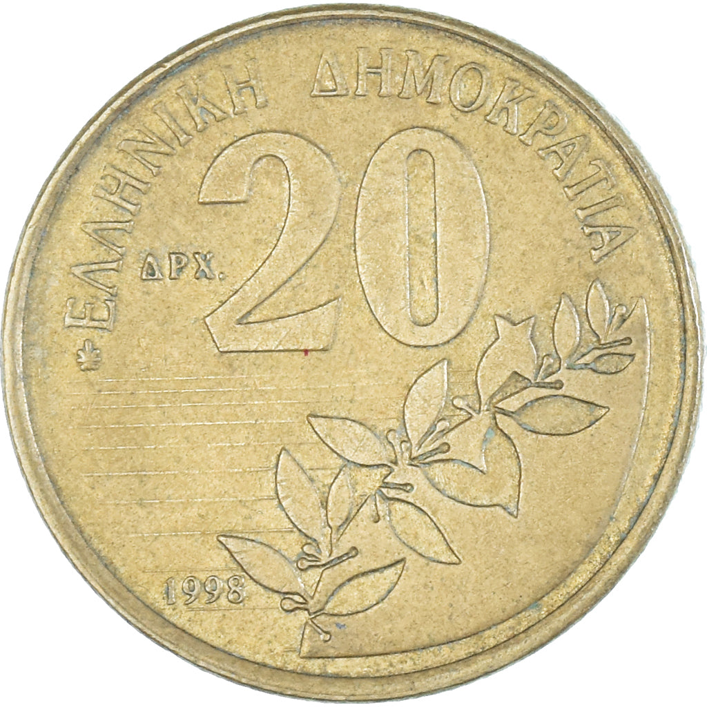 Münze, Griechenland, 20 Drachmes, 1998