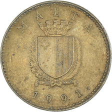 Coin, Malta, Cent, 1991