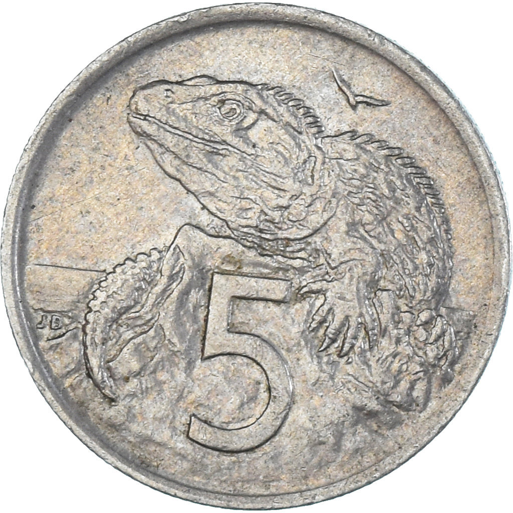Coin, New Zealand, 5 Cents, 1974