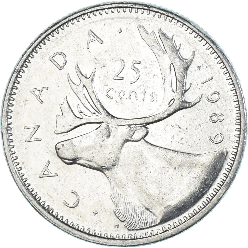 Moneta, Canada, 25 Cents, 1989