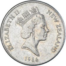 Coin, New Zealand, 20 Cents, 1986