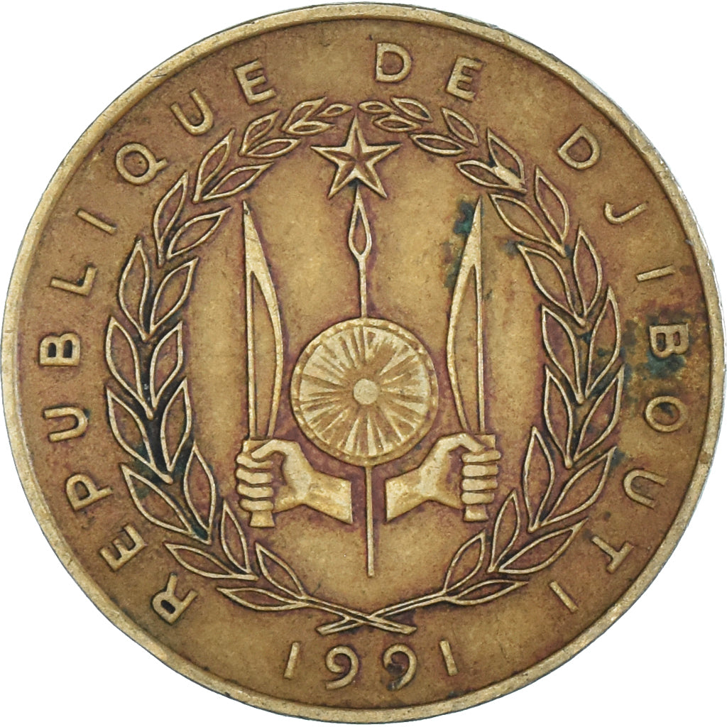 Münze, Dschibuti, 20 Francs, 1991