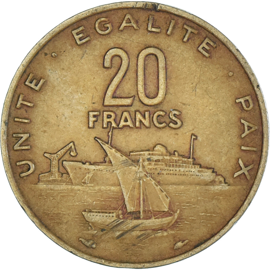 Münze, Dschibuti, 20 Francs, 1991