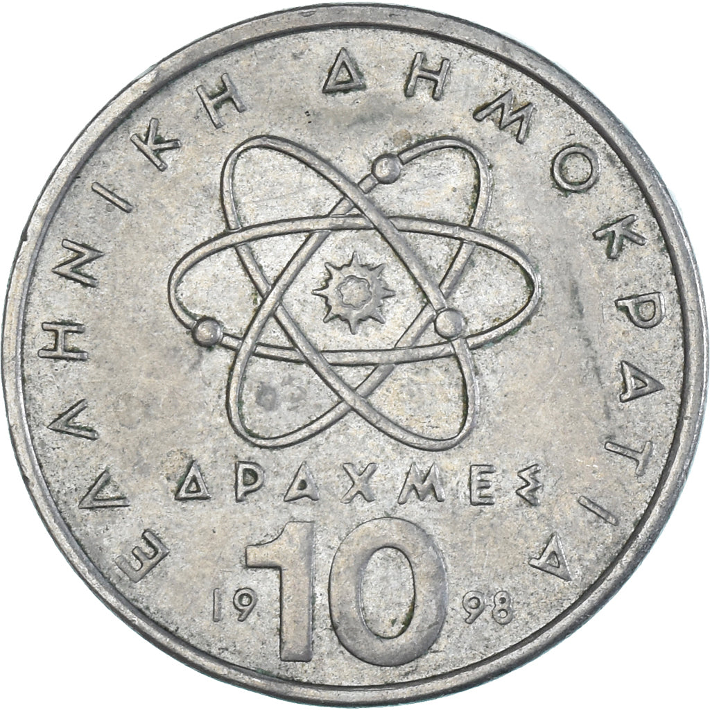 Moneda, Grecia, 10 Drachmes, 1998