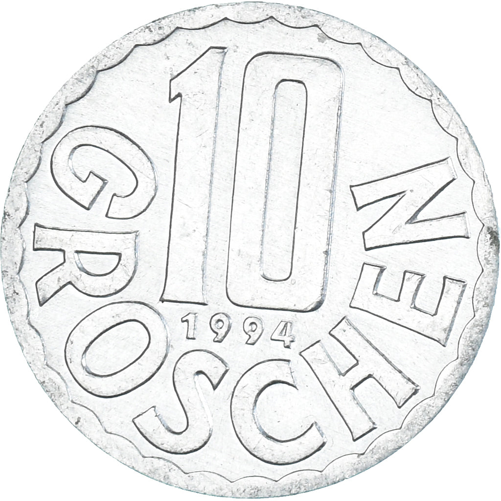 Moeda, Áustria, 10 Groschen, 1994