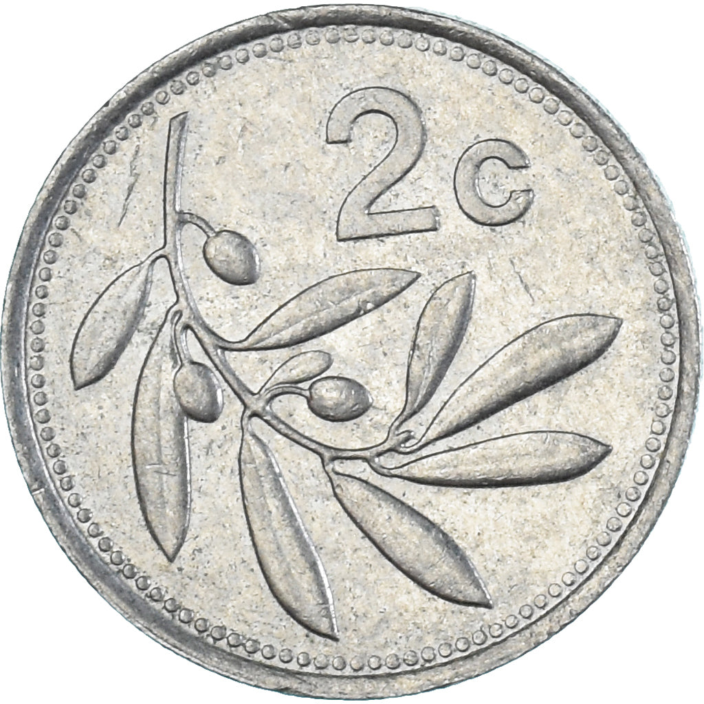 Coin, Malta, 2 Cents, 1993