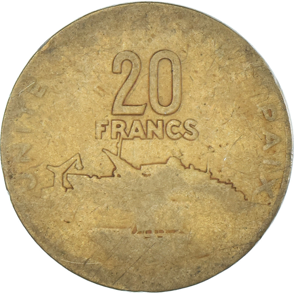 Moeda, Djibuti, 20 Francs, 1982