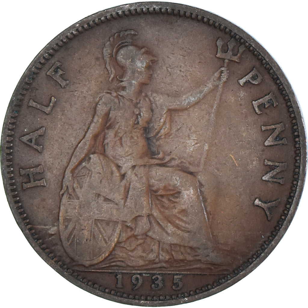 Monnaie, Grande-Bretagne, 1/2 Penny, 1935