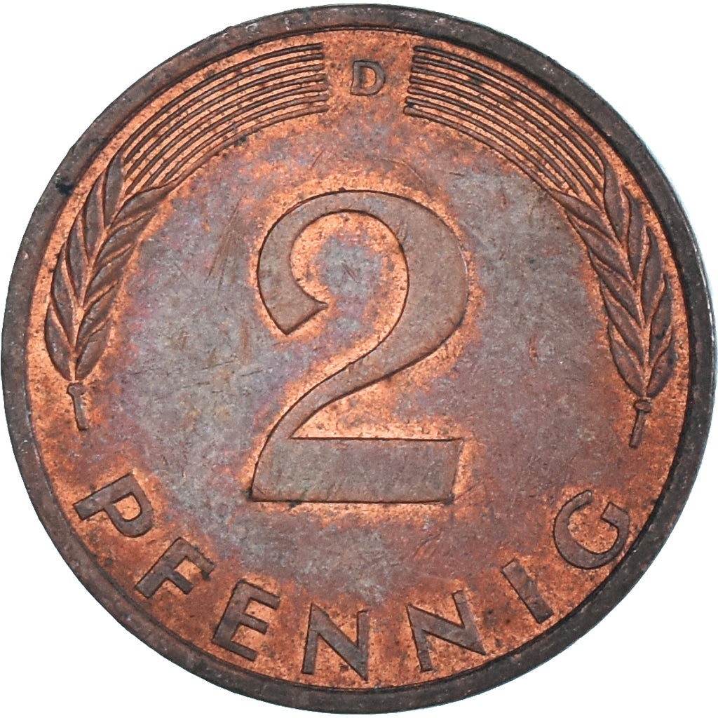 Moeda, Alemanha, 2 Pfennig, 1995