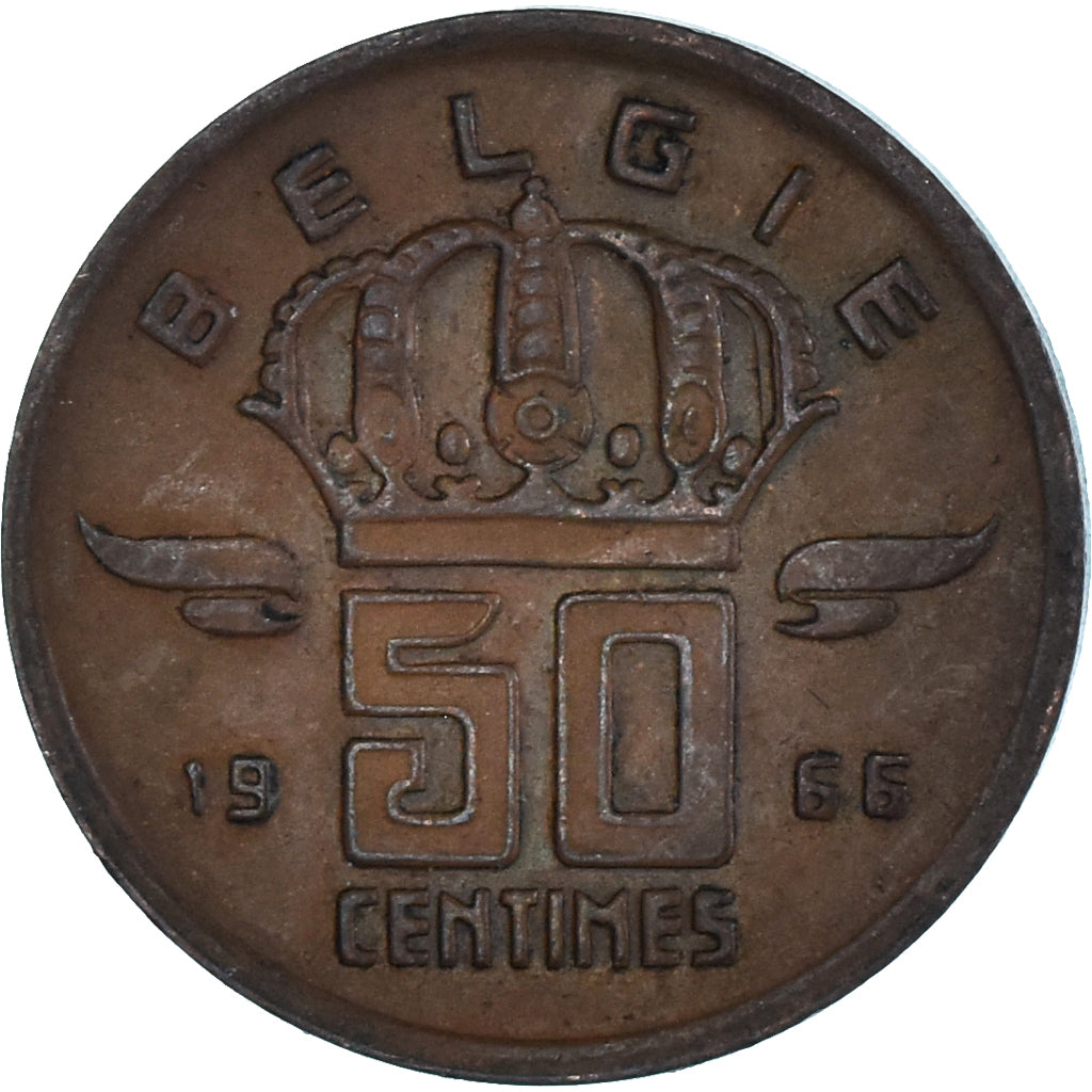 Munten, België, 50 Centimes, 1966