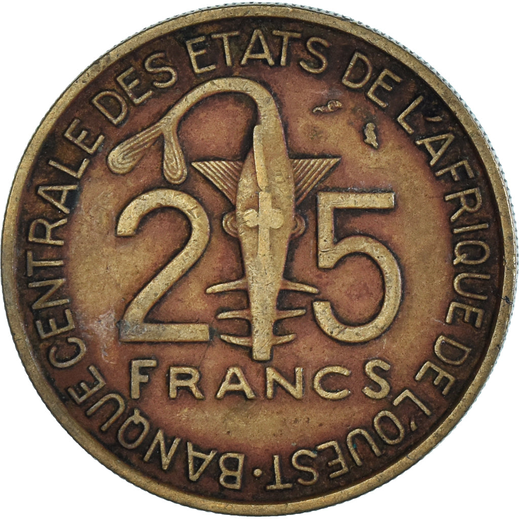 Coin, West African States, 25 Francs, 1970