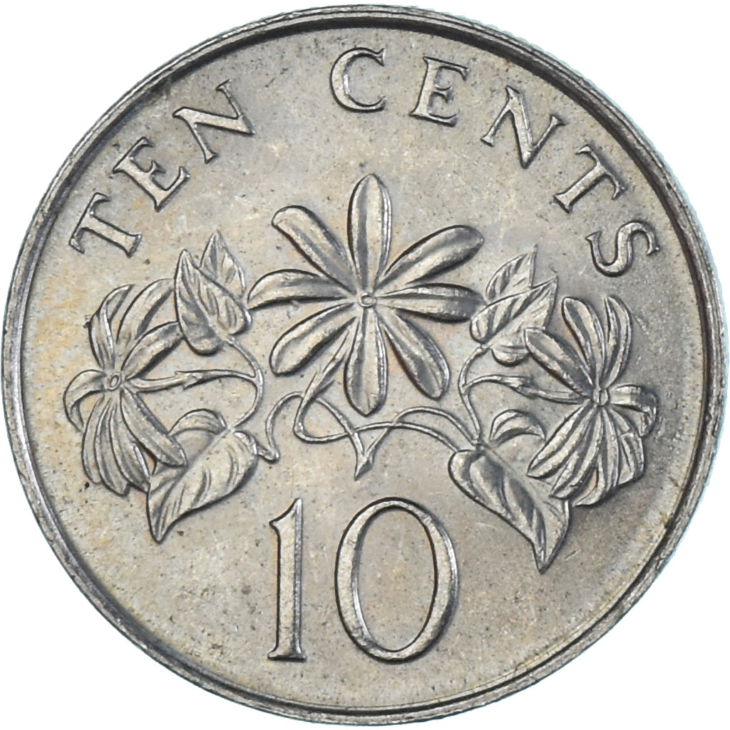 Münze, Singapur, 10 Cents, 1987
