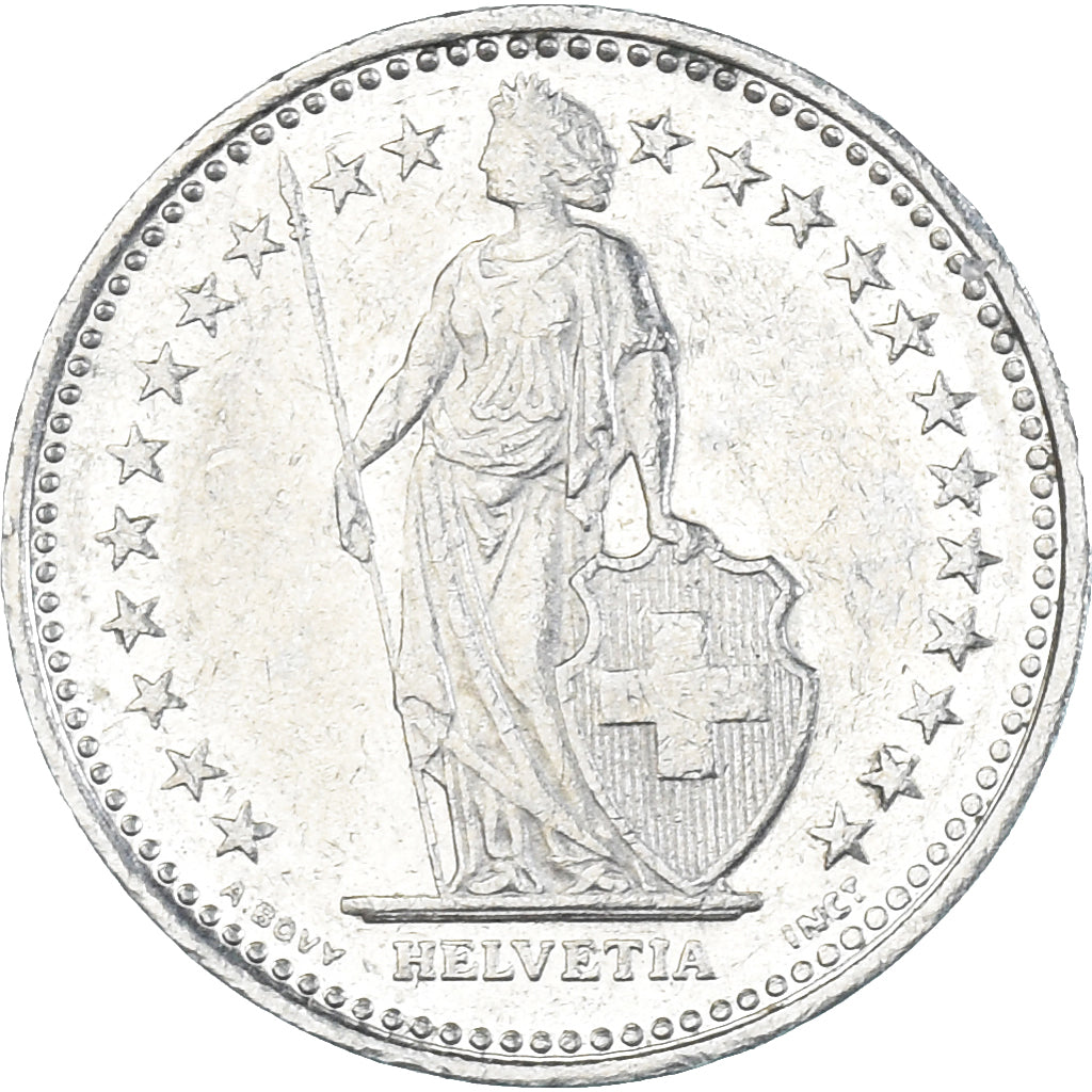 Moneda, Suiza, 1/2 Franc, 1992