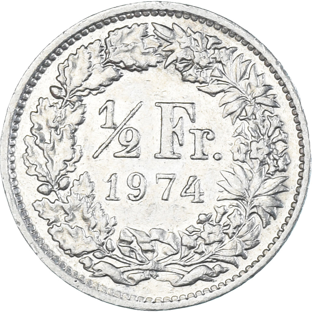 Moneta, Szwajcaria, 1/2 Franc, 1974