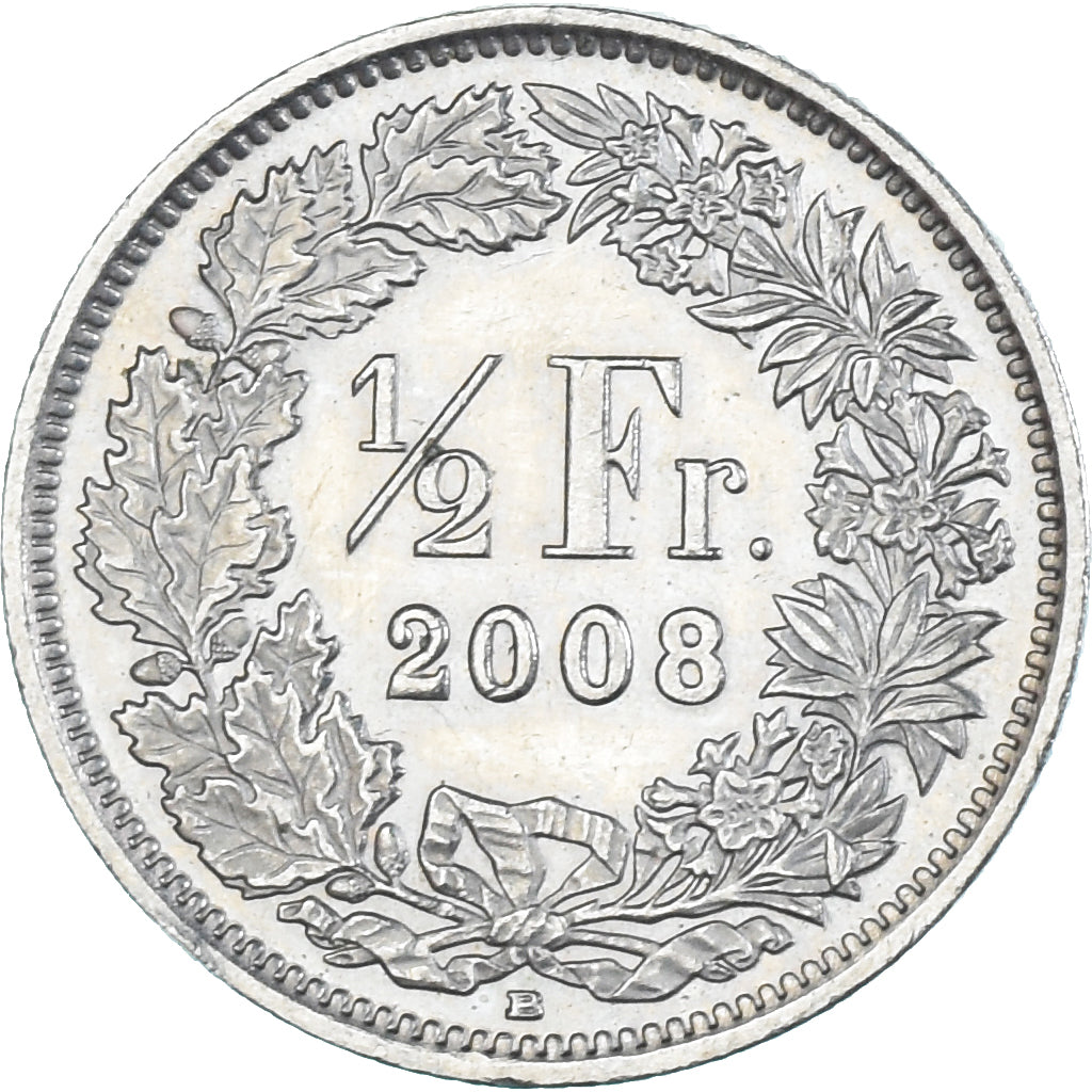 Munten, Zwitserland, 1/2 Franc, 2008