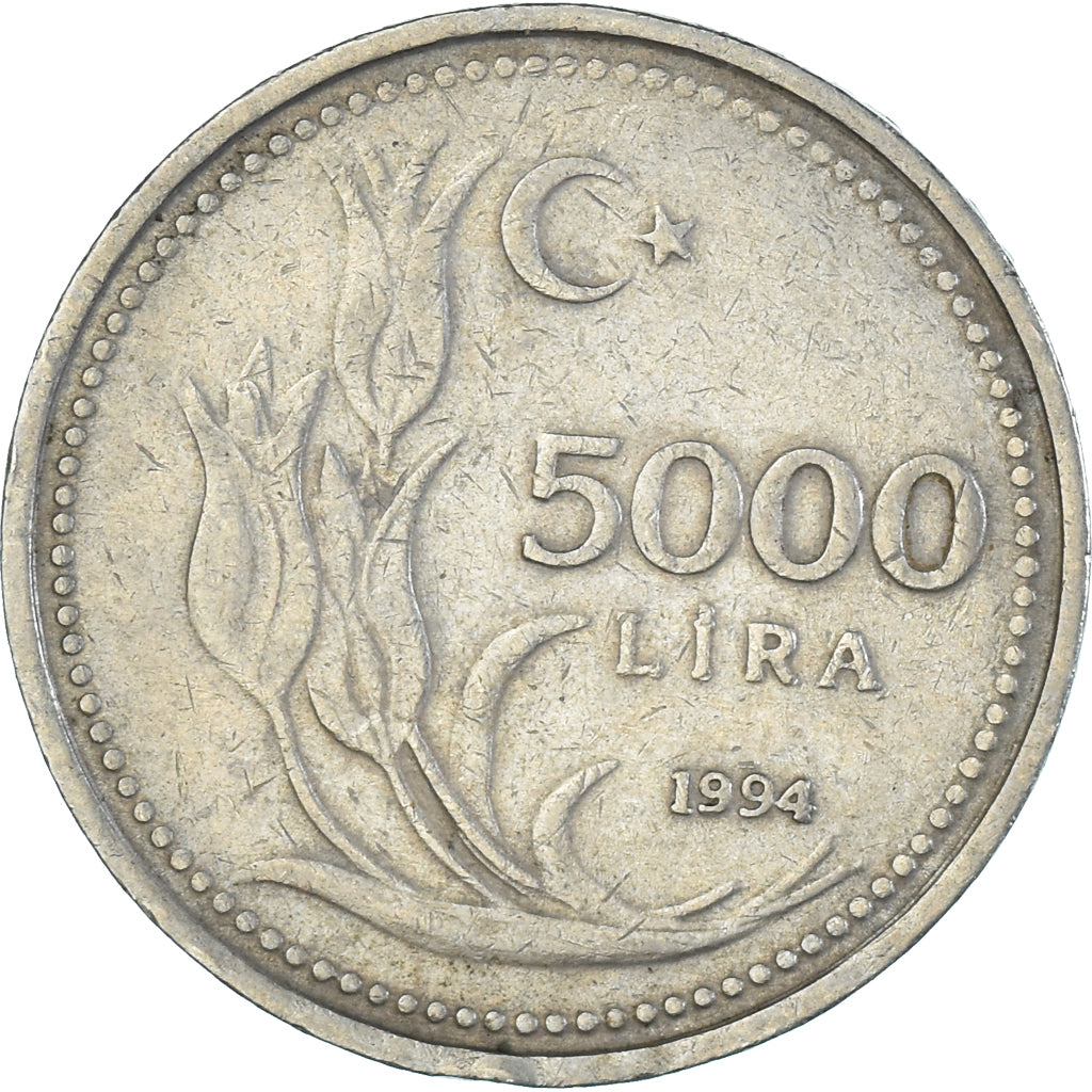 Moneta, Turcja, 5000 Lira, 1994