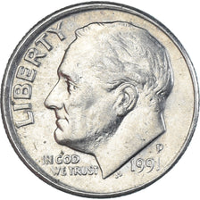 Moneda, Estados Unidos, Dime, 1991