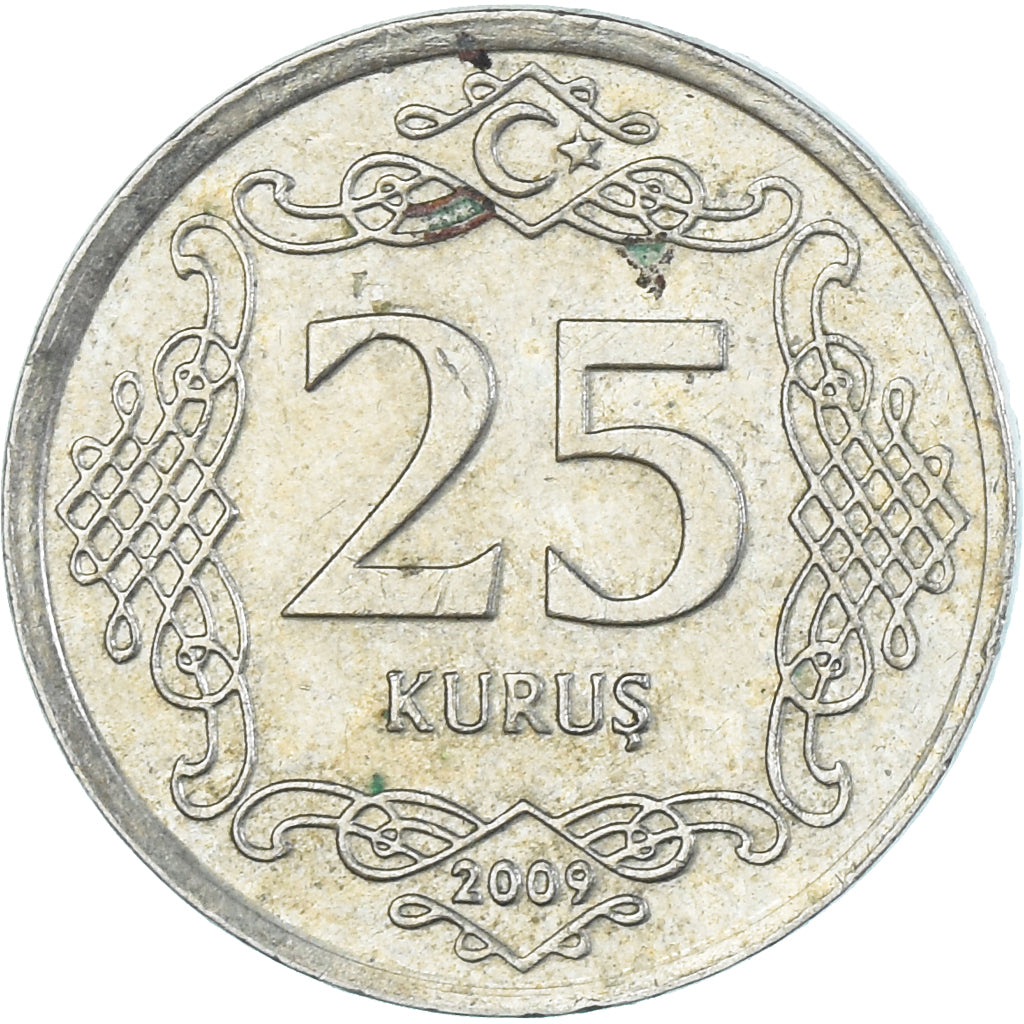Moeda, Turquia, 25 Kurus, 2009