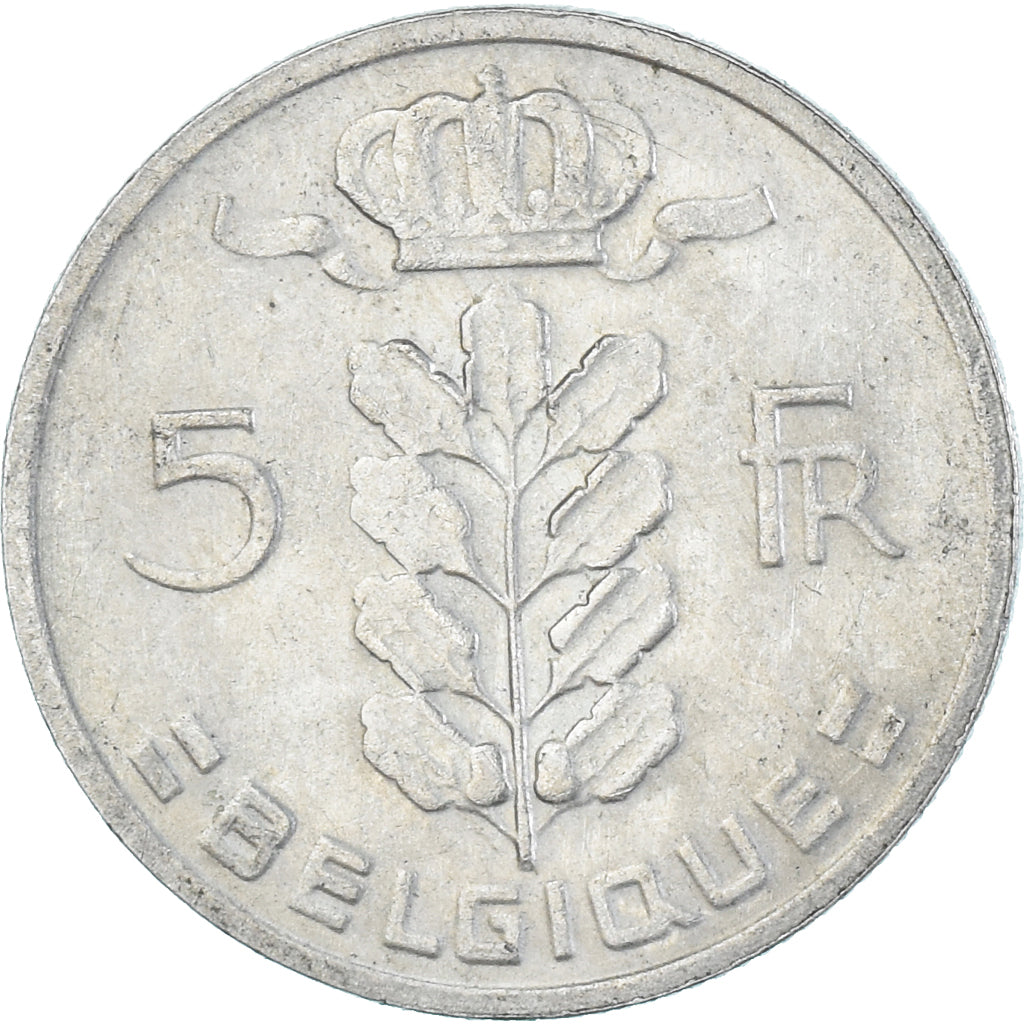 Moeda, Bélgica, 5 Francs, 5 Frank, 1968