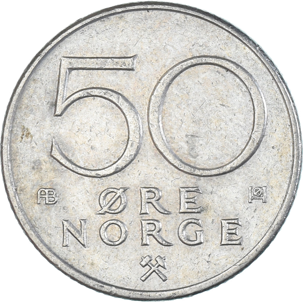 Moneda, Noruega, 50 Öre, 1975