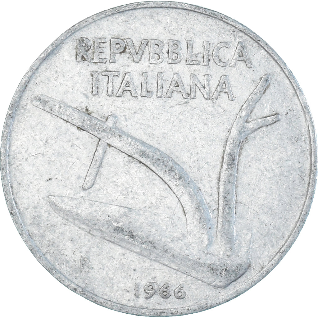 Munten, Italië, 10 Lire, 1966