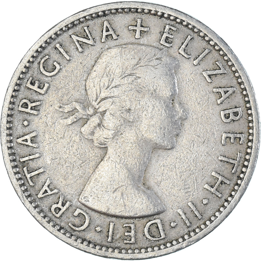 Münze, Großbritannien, Florin, Two Shillings, 1955