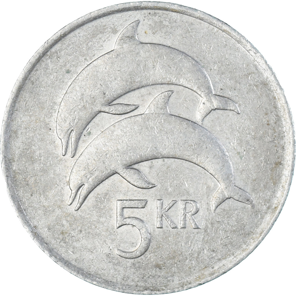 Moneda, Islandia, 5 Kronur, 1981