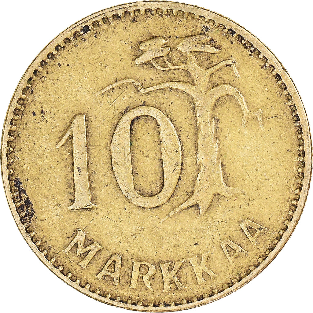 Moneta, Finlandia, 10 Markkaa, 1953
