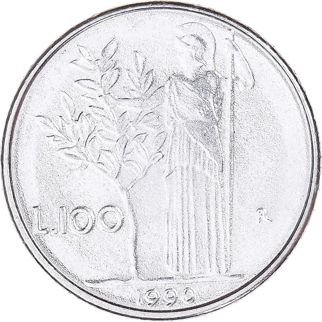 Moneda, Italia, 100 Lire, 1990