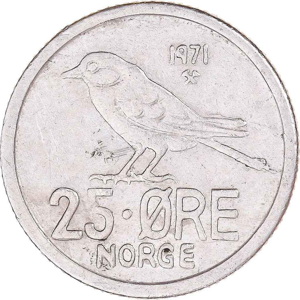 Moneta, Norwegia, 25 Öre, 1971