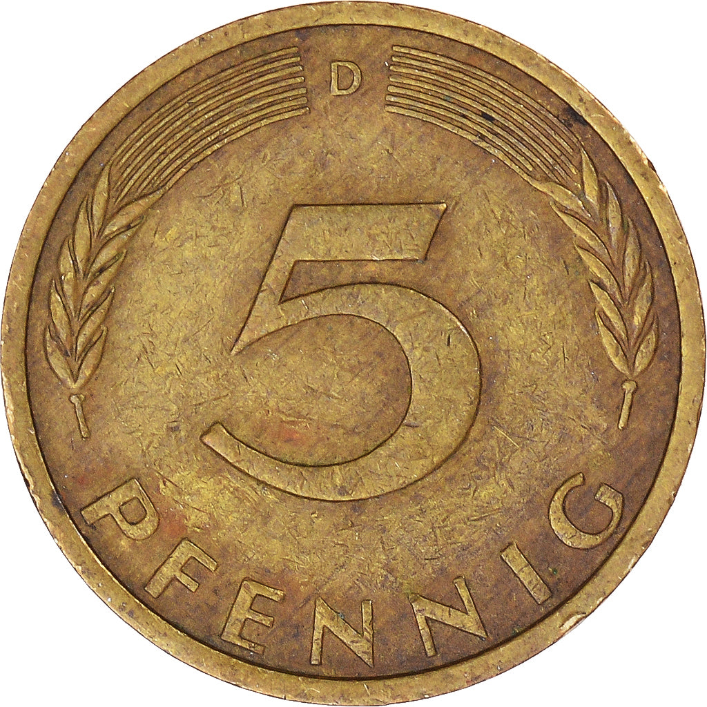 Münze, Deutschland, 5 Pfennig, 1973