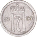 Moneta, Norvegia, 25 Öre, 1956
