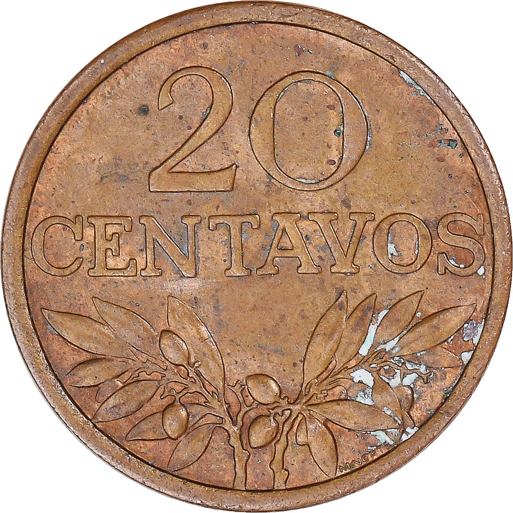 Münze, Portugal, 20 Centavos, 1970