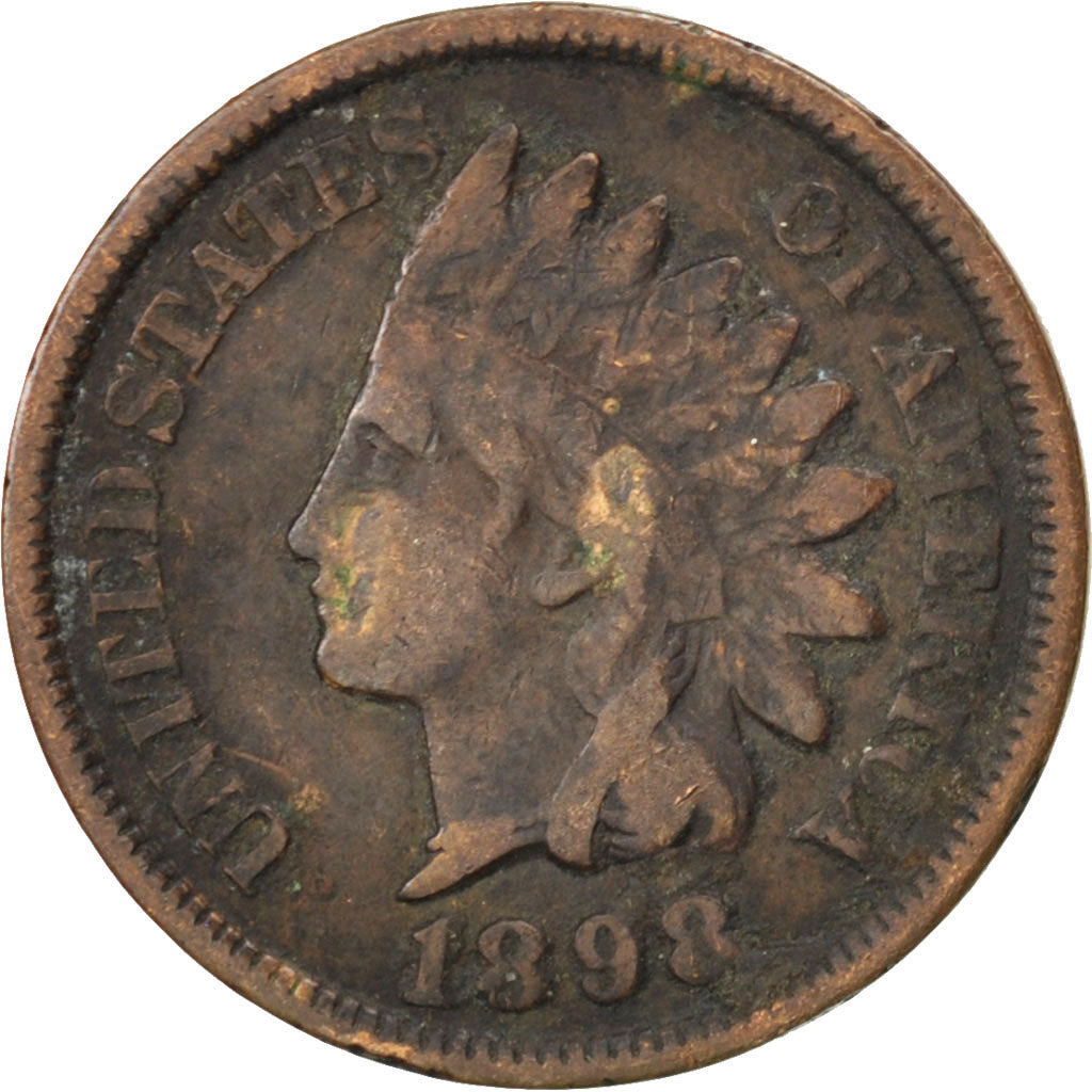 UNITED STATES, Indian Head Cent, Cent, 1898, U.S. Mint, KM #90a, VF(20-25),...