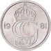 Moneta, Svezia, 25 Öre, 1981